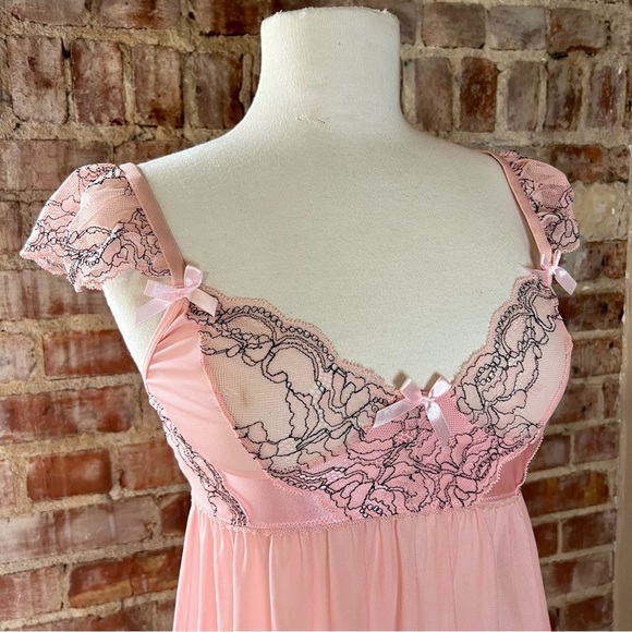 Pink and Black Lace Babydoll Lingerie Dress -Size S -NW05 - Picture 2 of 10